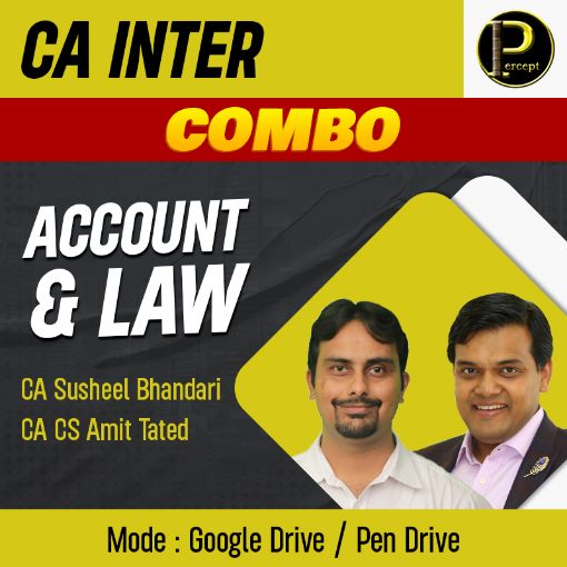 Picture of CA inter Advanced Accounting By CA Susheel Bhandari and Law By CA CS Amit Tated