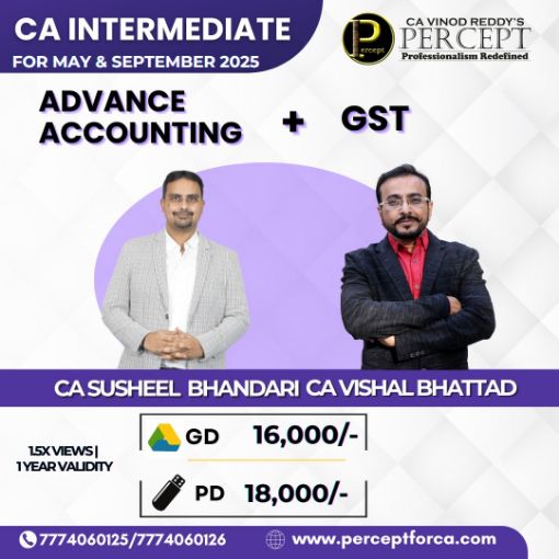 Picture of Advanced Accounting + GST (IDT) -  by CA Susheel Bhandari , CA Vishal Bhattad