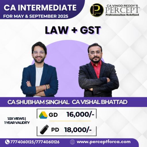 Picture of CA Inter Law + GST (IDT) By CA Shubham Singhal , CA Vishal Bhattad 