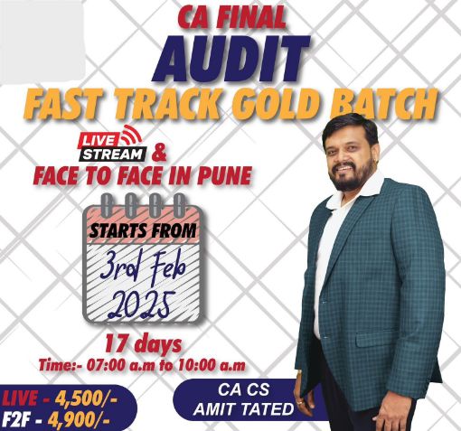 Picture of CA FINAL AUDIT FAST TRACK GOLD BATCH BY CA CS AMIT TATED