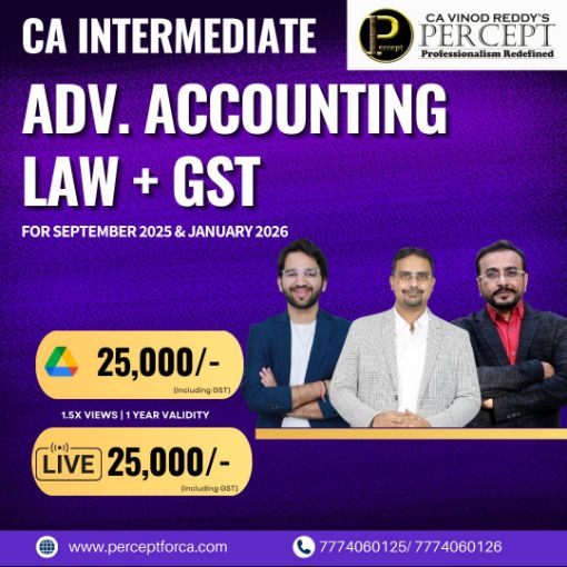 Picture of CA Inter Advanced Accounting + Law + GST -  by CA Susheel Bhandari , CA Shubham Singhal , CA Vishal Bhattad 