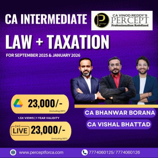 Picture of CA Inter Law + Taxation - By CA Shubham Singhal , CA Vishal Bhattad , CA  Bhanwar Borana