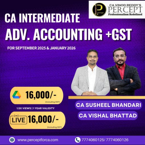 Picture of CA Inter Advanced Accounting + GST -  by CA Susheel Bhandari , CA Vishal Bhattad