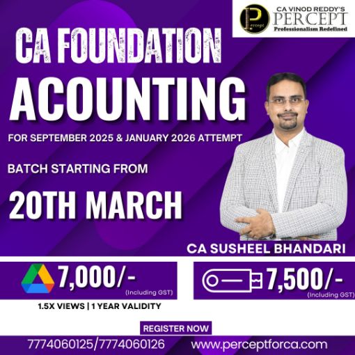 Picture of CA Foundation Accounting For Sep 25 & Jan 26 By CA Susheel Bhandari