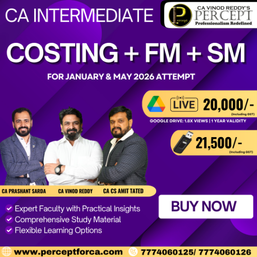 Picture of CA INTER COSTING + FM + SM FOR JANUARY & MAY 2026