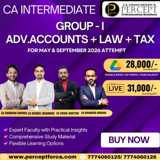 Picture of CA Inter Adv Acc + Laws + DT + GST - Group 1 ( Combo )