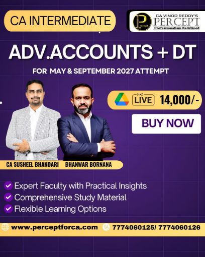Picture of CA Inter Adv Accounting + DT -  by CA Susheel Bhandari , CA Bhanwar Borana