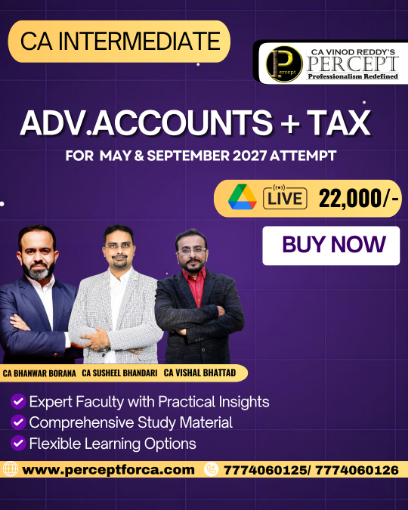 Picture of CA Inter Adv Accounting  + Taxation - By CA Susheel Bhandari , CA Vishal Bhattad , CA Bhanwar Borana