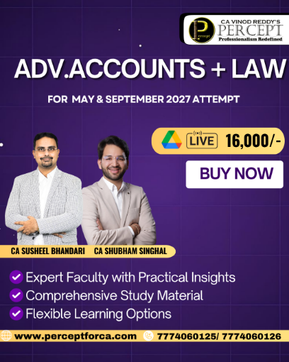 Picture of CA Inter Adv Accounting + Law by CA Susheel Bhandari , CA Shubham Singhal
